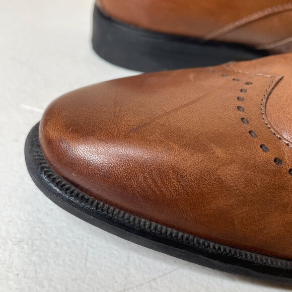 Stacy Adams Mens Leather Wingtip Oxford Shoes Size 9.5 - Picture 7 of 16